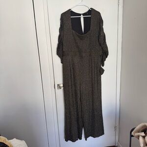 Black Jumpsuit with Gold Shimmer